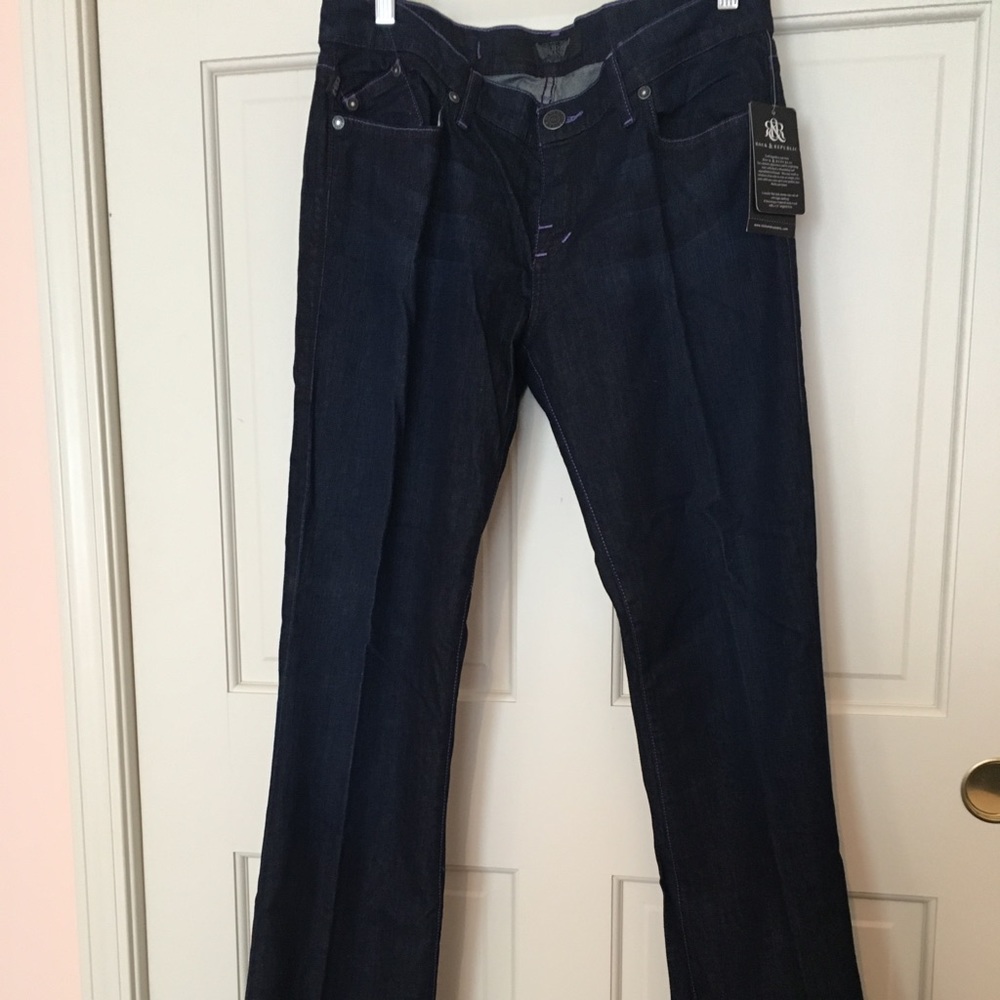 Dark blue jeans